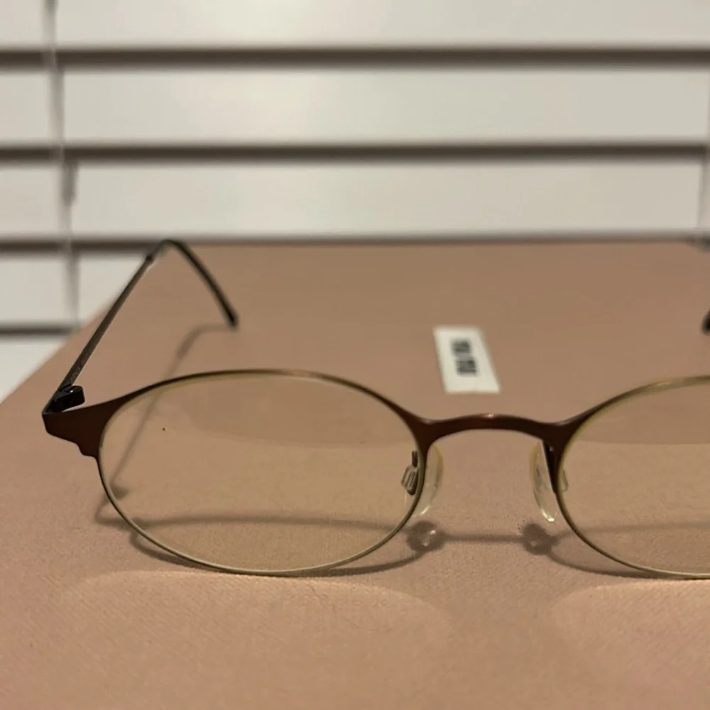 Versus Versace Brown and Gold Oval Glasses